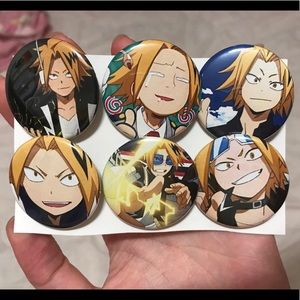 My Hero Academia Denki Kaminari Pinback Bu…